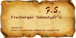 Freiberger Sebestyén névjegykártya